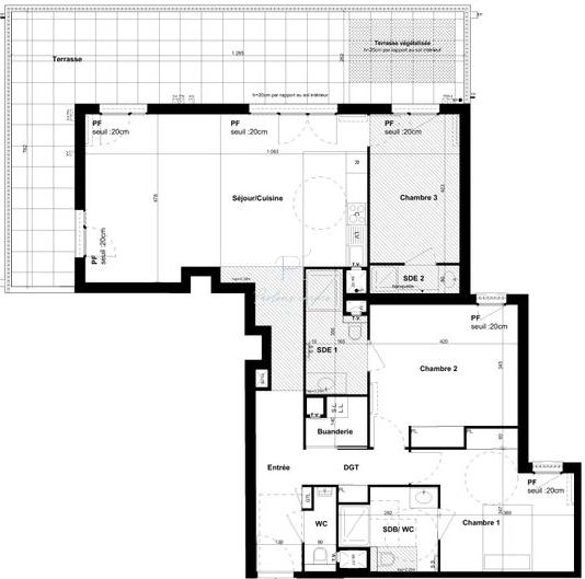 Appartement - 109 m² - 4 pièces