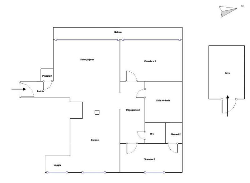 Appartement - 58 m² - 3 pièces