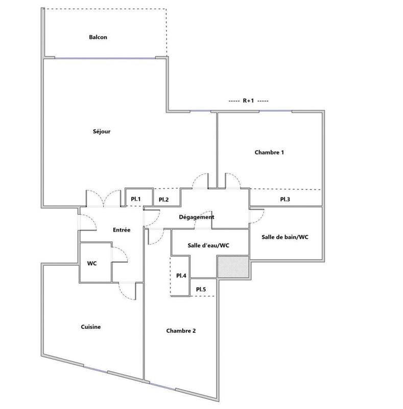 Appartement - 100 m² - 3 pièces