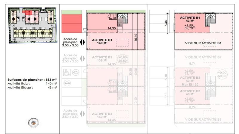 Local d'activité / Entrepôt - 239 m²