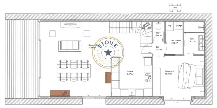 Maison - 100 m² - 2 pièces