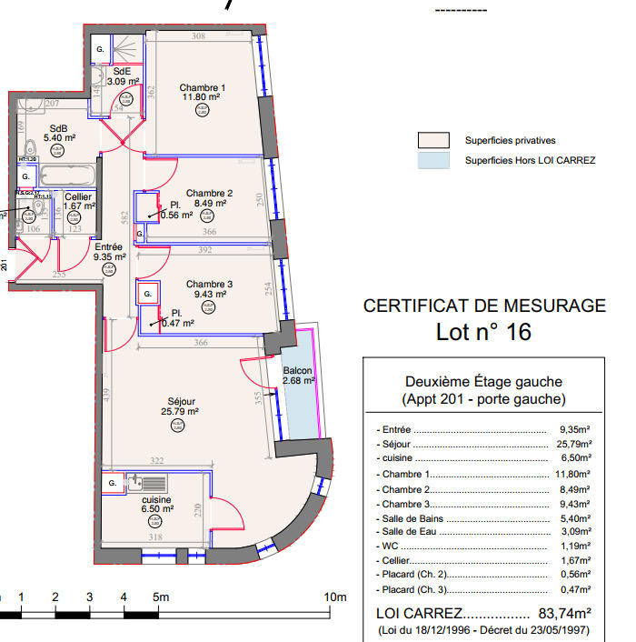 Appartement - 83 m² - 4 pièces