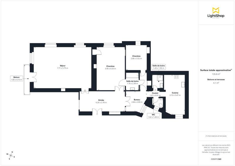 Appartement - 134 m² - 5 pièces