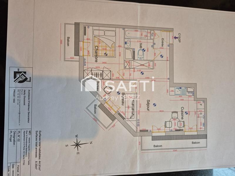 Appartement - 44 m² - 2 pièces