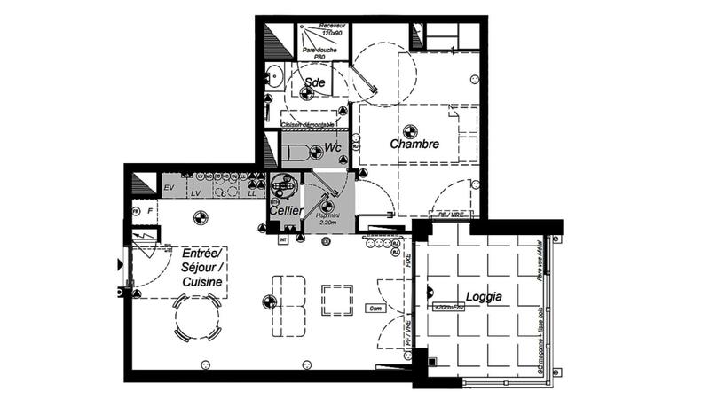 Appartement - 46 m² - 2 pièces