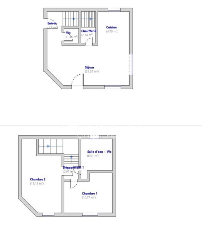 Maison - 62 m² - 3 pièces