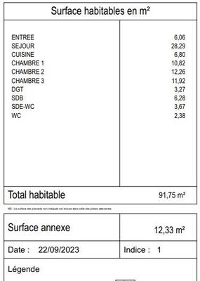 Appartement - 91 m² - 4 pièces