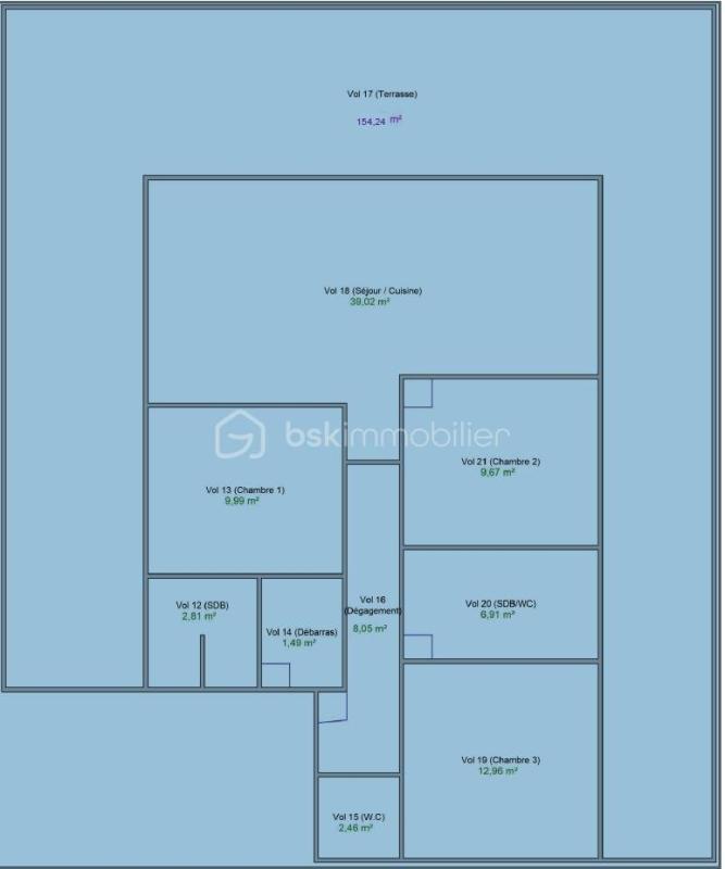 Appartement - 93 m² - 4 pièces