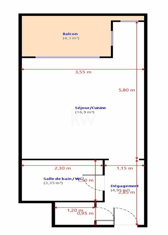 Appartement - 25 m² - 1 pièce