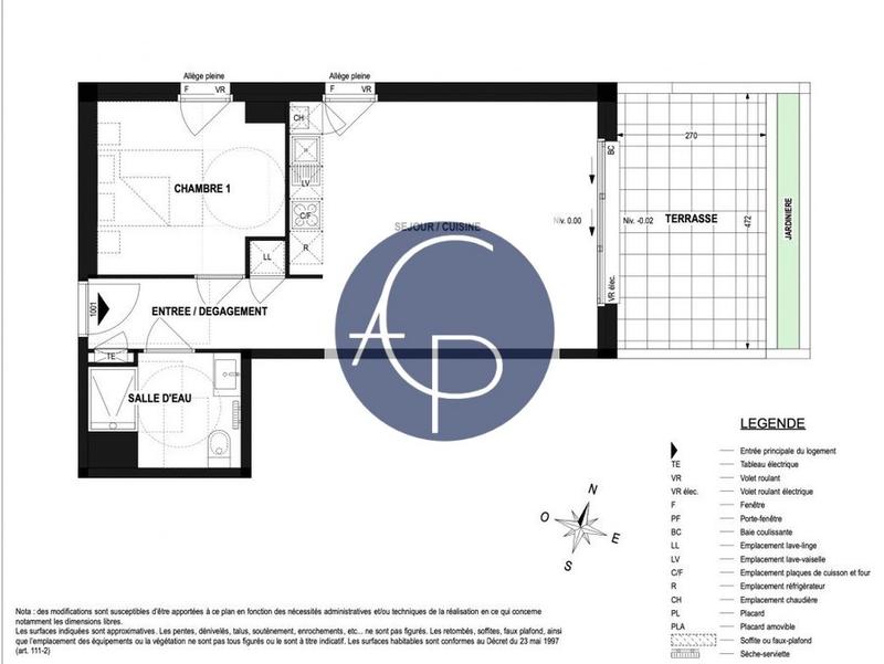 Appartement - 46 m² - 2 pièces