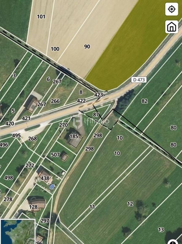 Terrain constructible - 1 200 m²