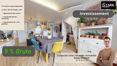 Appartement - 59 m² - 3 pièces