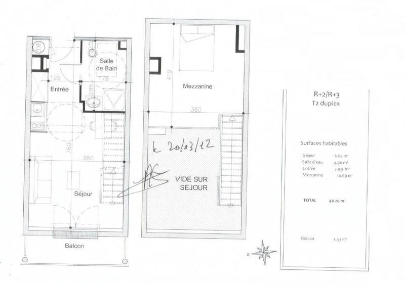 Duplex - 40 m² - 2 pièces