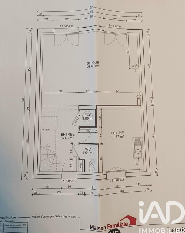 Maison - 97 m² - 6 pièces