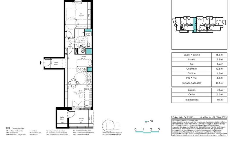 Appartement - 46 m² - 2 pièces
