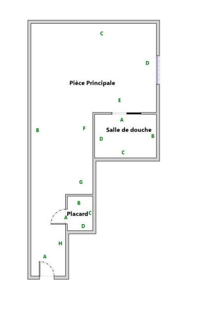 Studio - 17 m² - 1 pièce