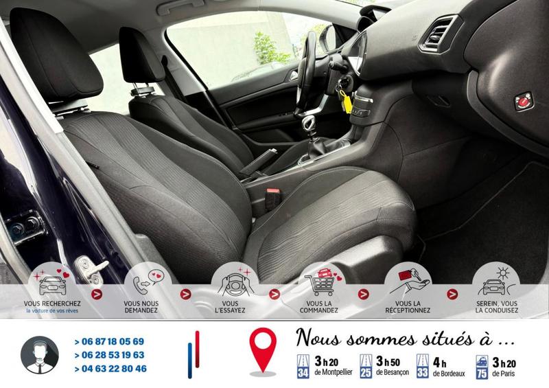 Peugeot 308 Sw II 1.6 e-Hdi 115Cv Active Bv6 *Véhicule Sous Garantie* Ct Révision Kit Distribution Ok * 100 Points de Contrôles* CarteGrise Moitié prix (Véhicule plus 10 ans)* Autoradio (+Commande aux volant) Bluetooth Media player / JukeBox Prise aux/Usb