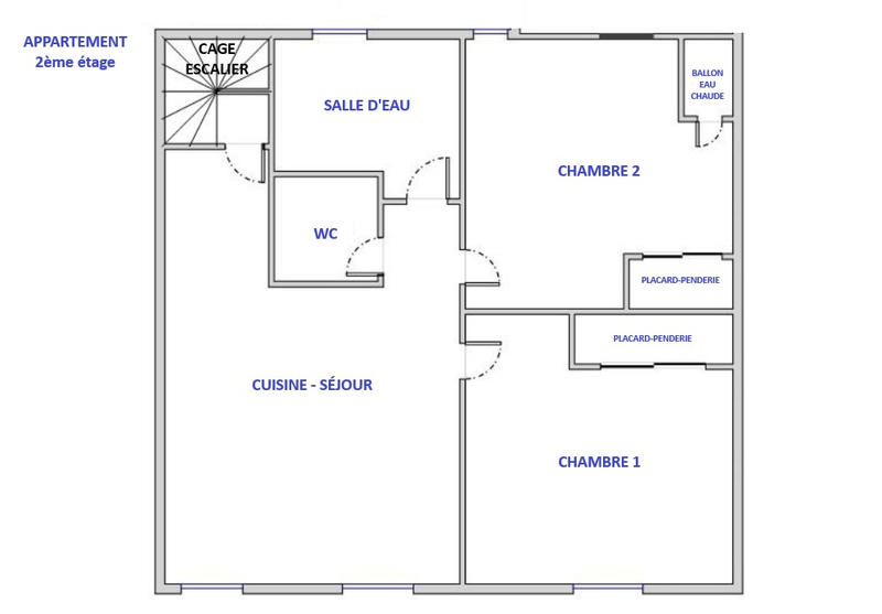 Appartement - 52 m² - 3 pièces