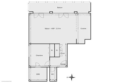 Appartement - 48 m² - 2 pièces