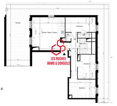 Appartement - 80 m² - 4 pièces