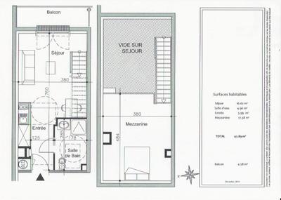 Duplex - 42 m² - 2 pièces