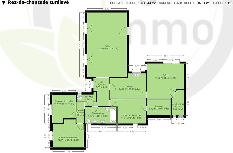 Maison - 209 m² - 8 pièces