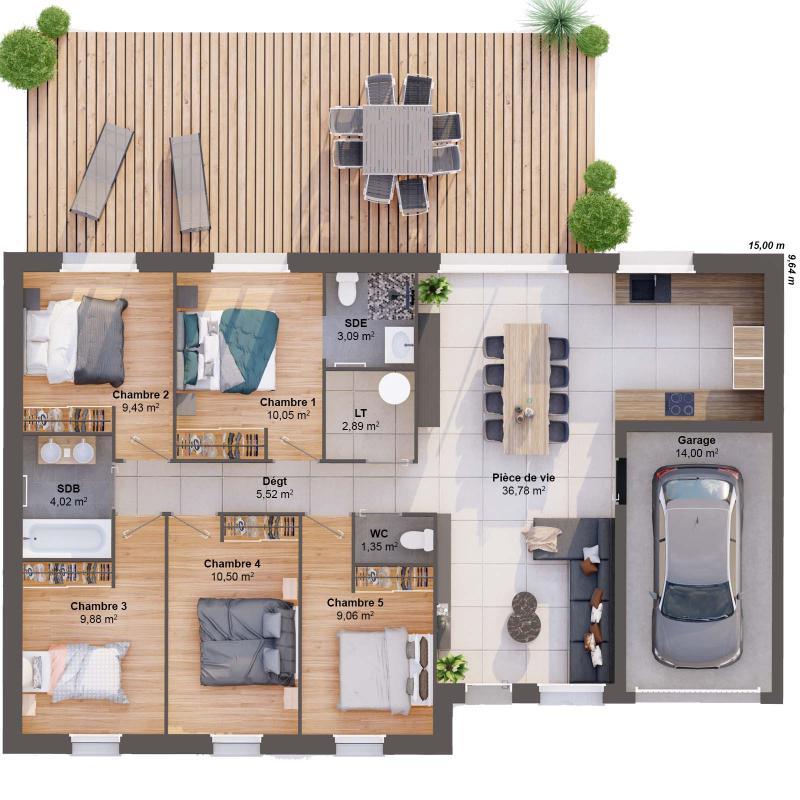 Maison - 103 m² - 7 pièces