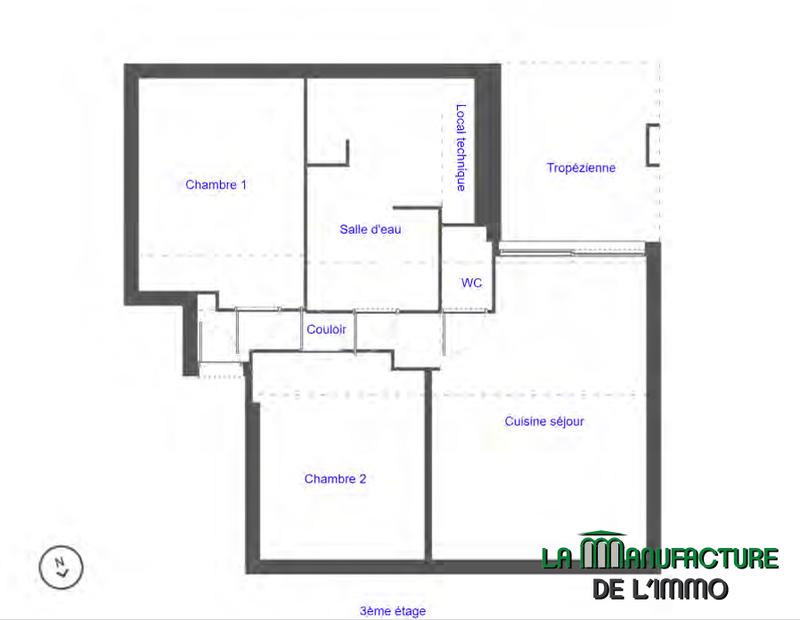 Appartement - 73 m² - 3 pièces