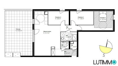 Appartement - 86 m² - 4 pièces