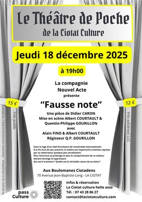 Théâtre de Poche - Fausse Note avec la compagnie Nouvel Acte