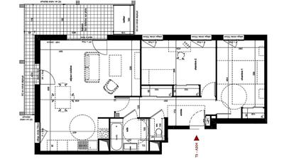 Appartement - 73 m² - 3 pièces