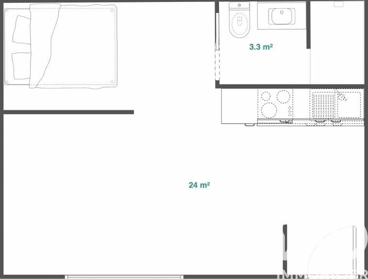 Appartement - 27 m² - 1 pièce
