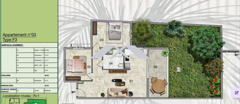 Appartement - 68 m² - 3 pièces