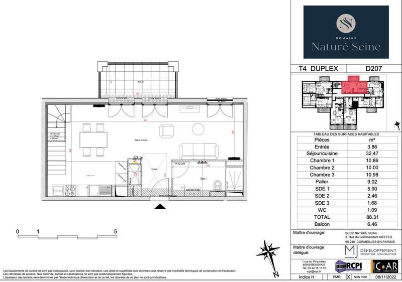 Appartement - 88 m² - 4 pièces