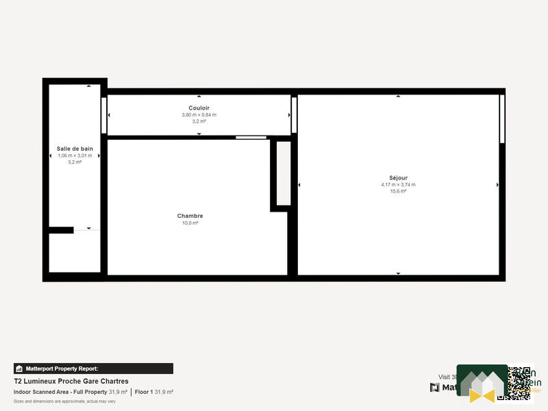 Appartement - 32 m² - 2 pièces