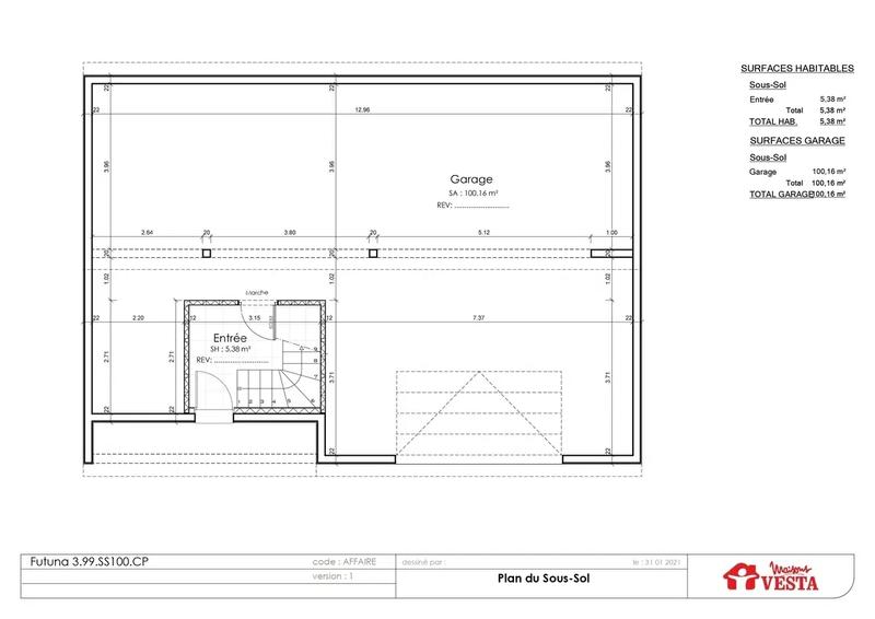 Maison - 99 m² - 5 pièces