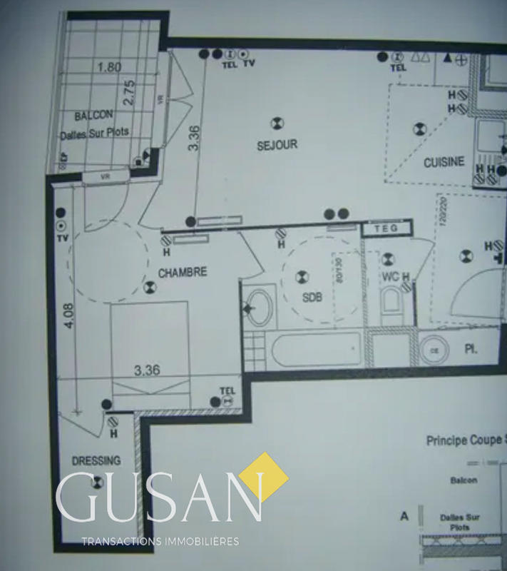 Appartement - 45 m² - 2 pièces