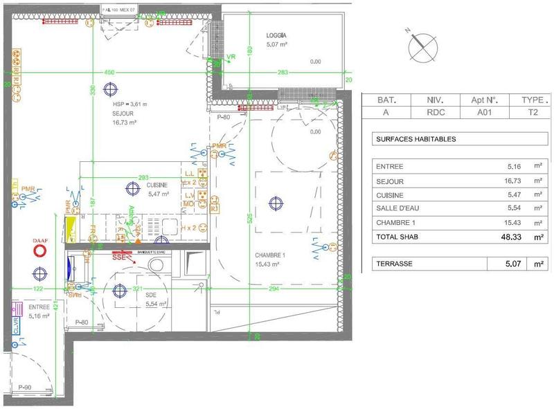 Appartement - 49 m² - 2 pièces