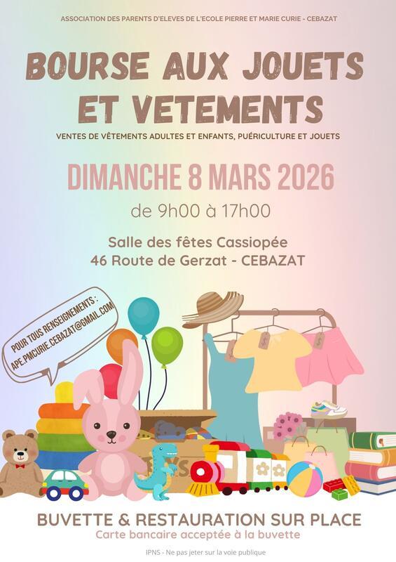 Bourse aux jouets et vêtements