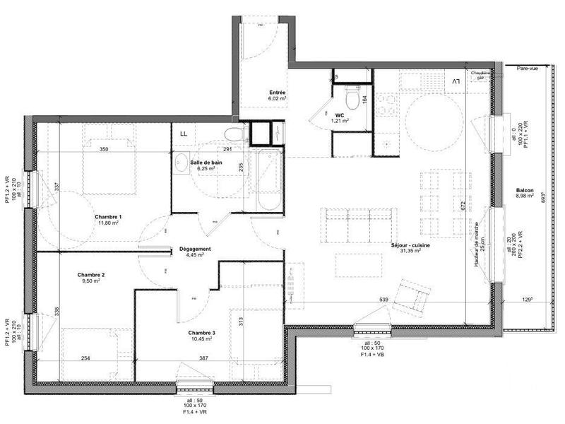 Appartement - 81 m² - 4 pièces