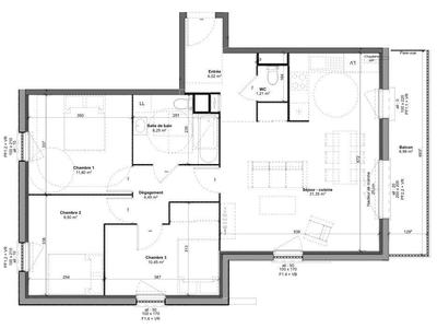 Appartement - 81 m² - 4 pièces