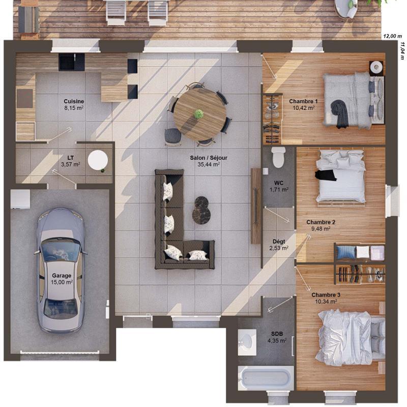 Maison - 86 m² - 5 pièces