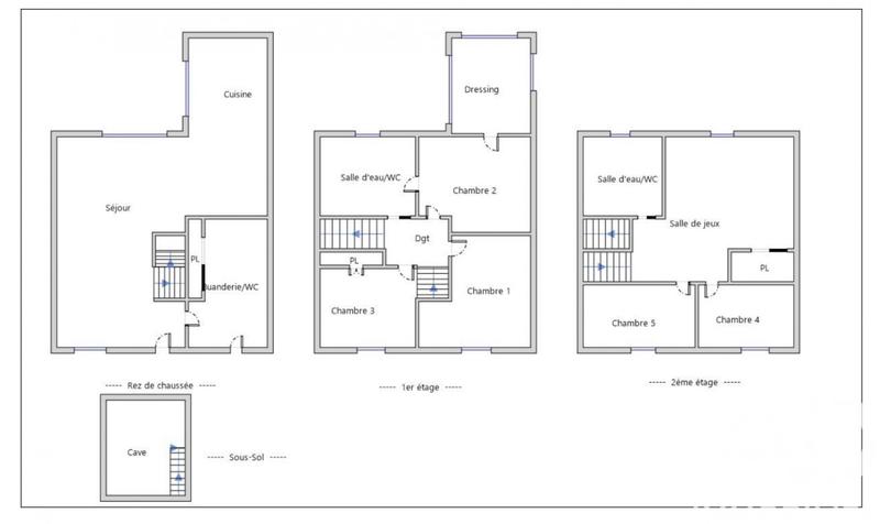 Maison de ville - 174 m² - 8 pièces