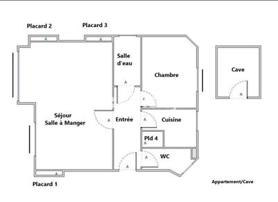 Appartement - 48 m² - 2 pièces