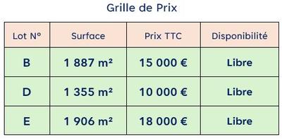 Terrain constructible - 1 355 m²