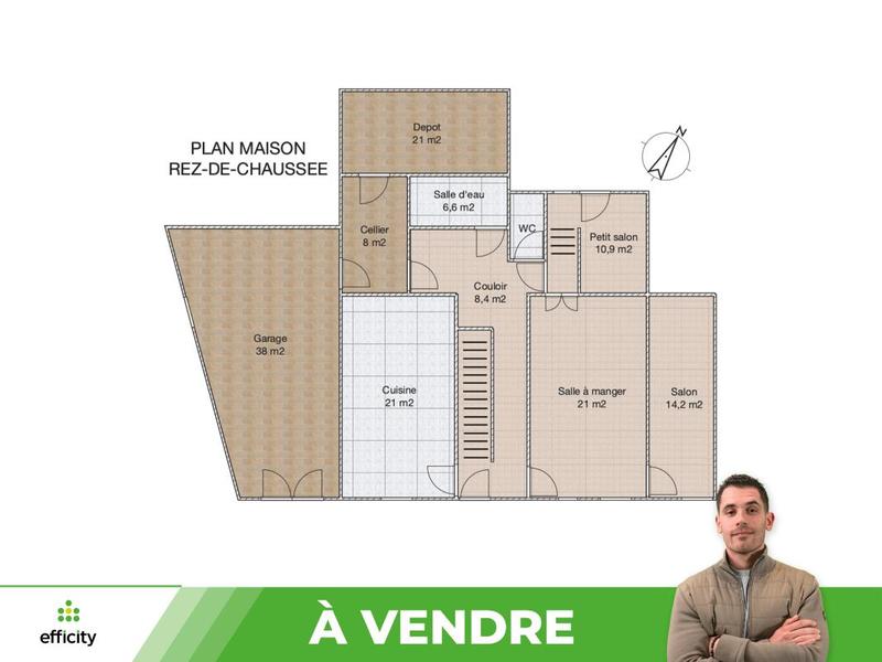 Maison de bourg - 166 m² - 6 pièces