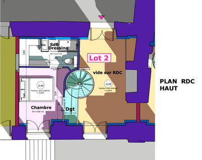 Duplex - 49 m² - 2 pièces