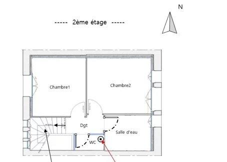 Maison de ville - 88 m² - 3 pièces
