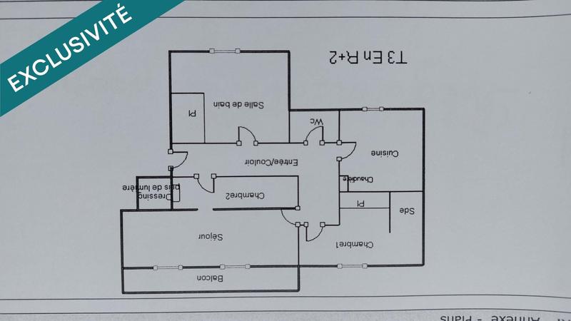 Appartement - 85 m² - 3 pièces