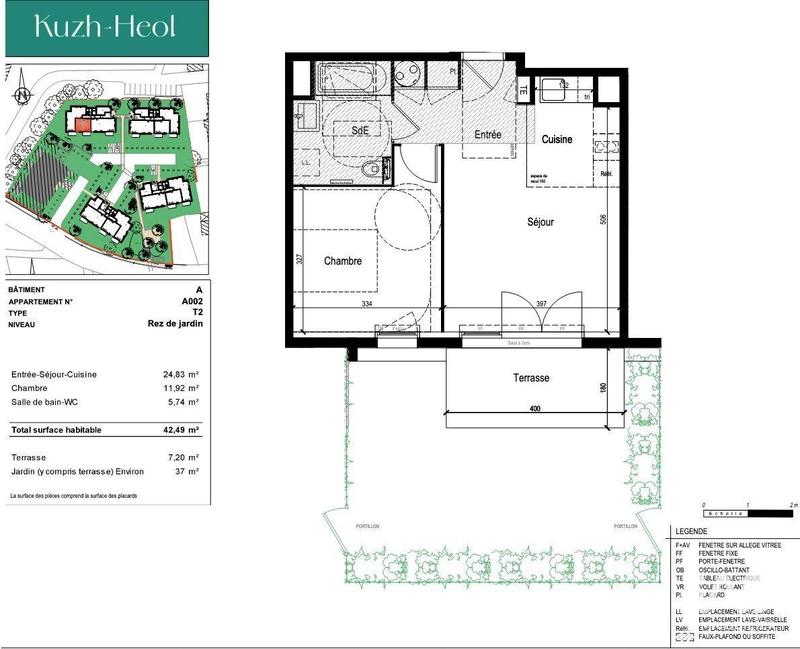 Appartement - 42 m² - 2 pièces
